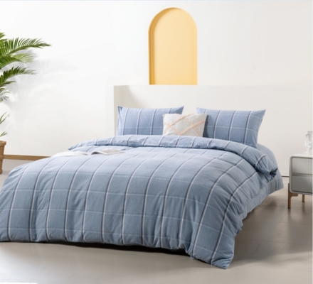OEM Twin Duvet Covers King Full Size غطاء الغطاء الأزرق البوليستر المختلط بالفلانيل