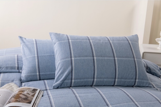 OEM Twin Duvet Covers King Full Size غطاء الغطاء الأزرق البوليستر المختلط بالفلانيل