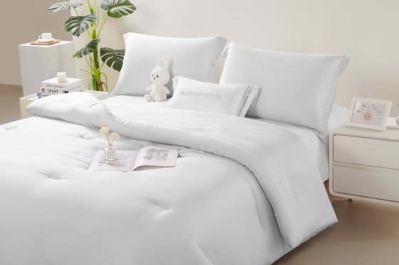 OEM Tencel Lyocell Comforter Set بيضاء مريحة Twin Comforter Sets