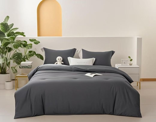 OEM Tencel Lyocell Comforter Set الرمادي الداكن المريح Twin Comforter Sets