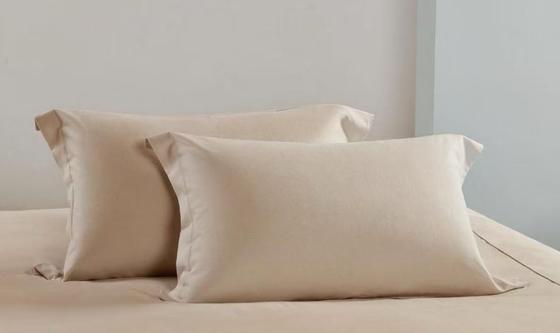 غطاء البطانية من الكتان الملكة مريحة غطاء البطانية البني الخفيف