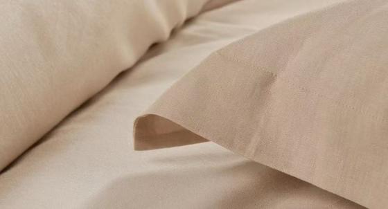 غطاء البطانية من الكتان الملكة مريحة غطاء البطانية البني الخفيف